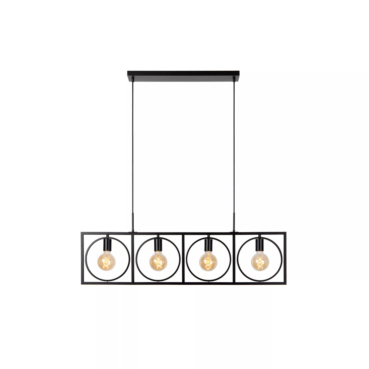 SUUS - Pendant light - 4xE27 - Black - LUCIDE