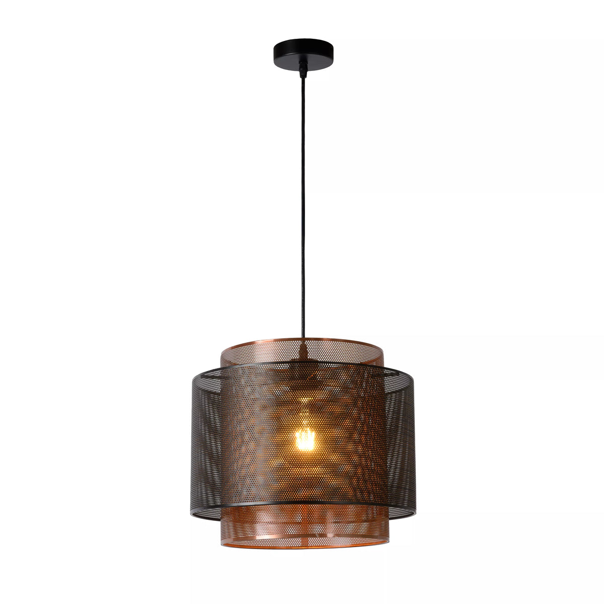 ORRIN - Pendant light - Ø 34 cm - 1xE27 - Black - LUCIDE