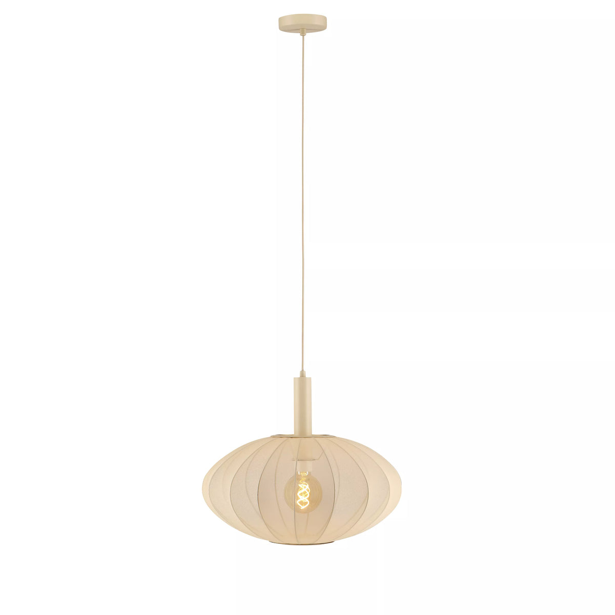 CORINA - Pendant light - Ø 50 cm - 1xE27 - Cream - LUCIDE