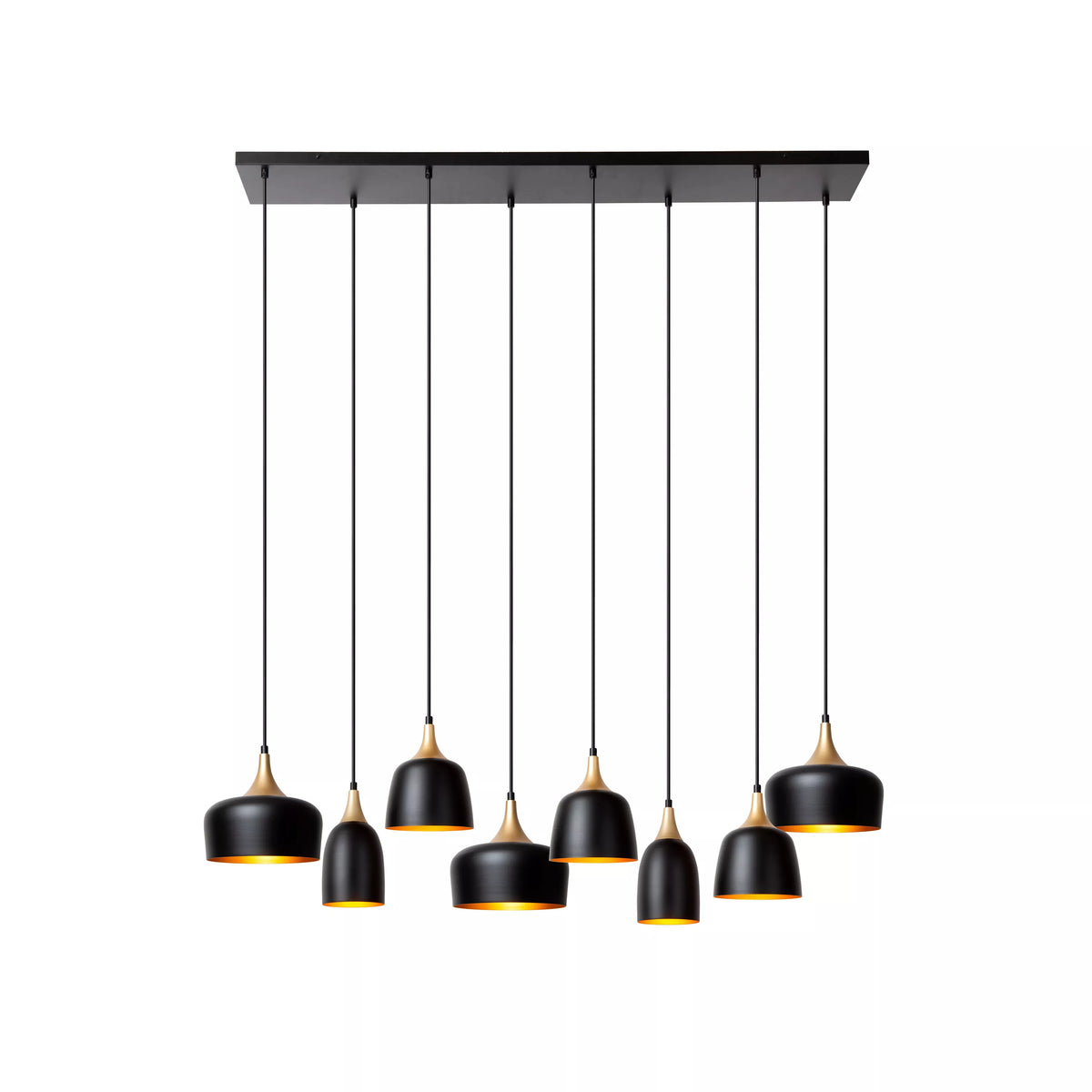 CHAYANNE - Pendant light - 8xE14 - Black - LUCIDE