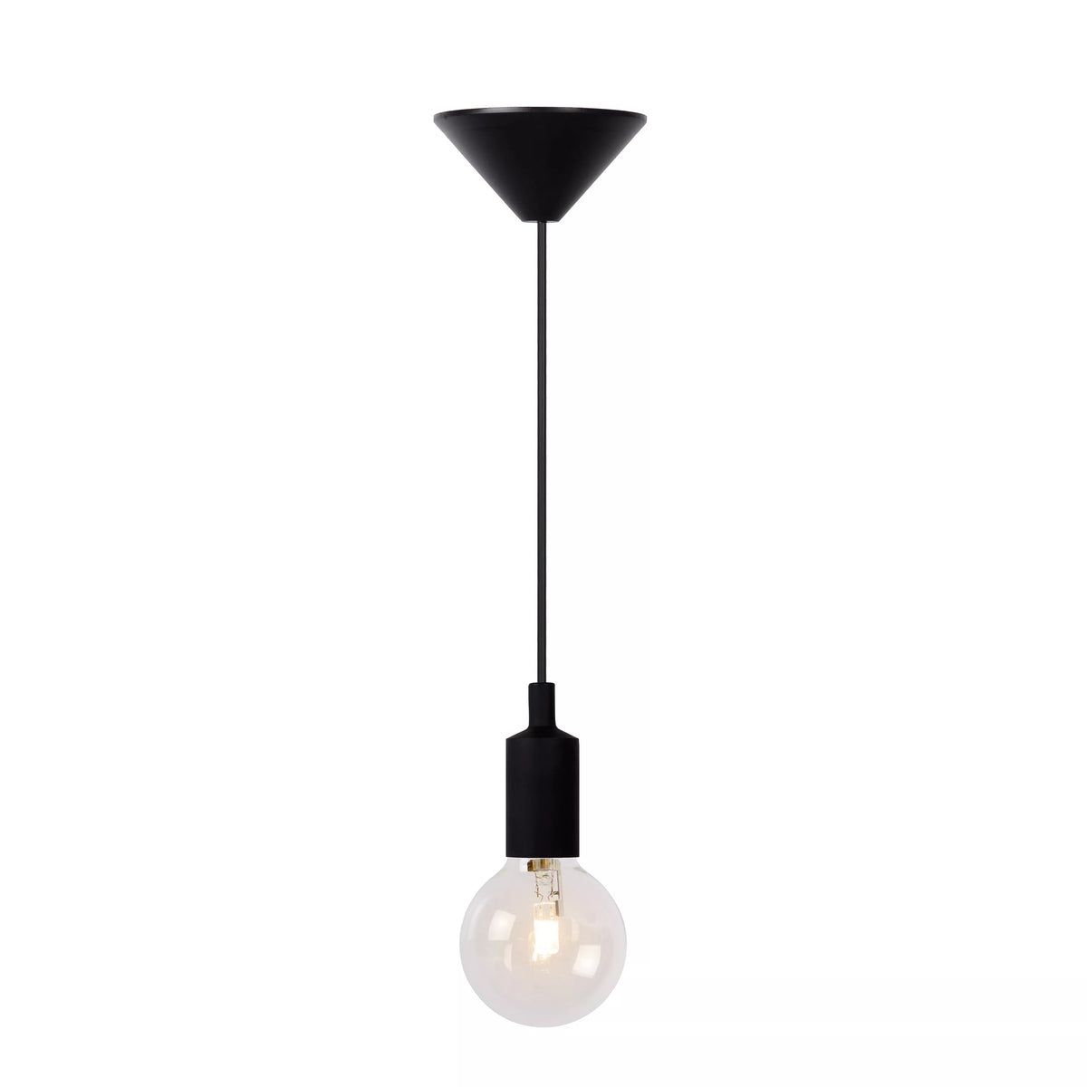 FIX - Pendant light - Ø 10 cm - 1xE27 - Black - LUCIDE