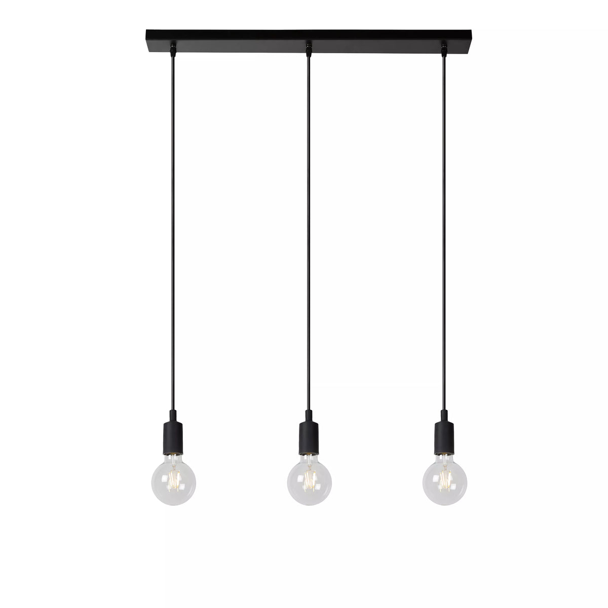FIX - Pendant light - 3xE27 - Black - LUCIDE