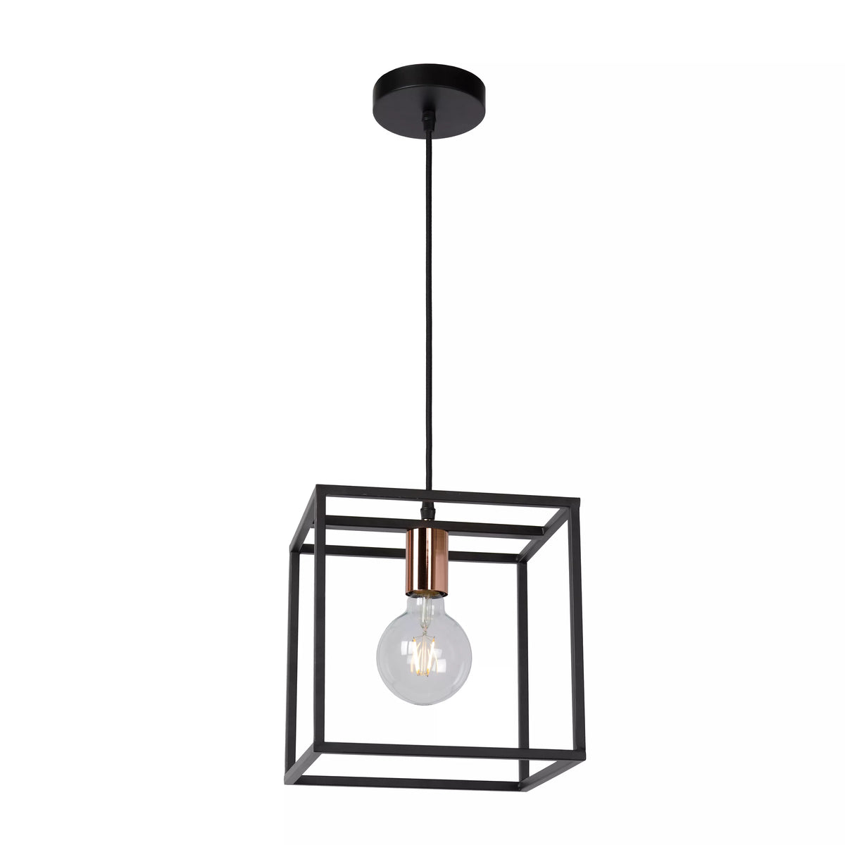 ARTHUR - Pendant light - 1xE27 - Black - LUCIDE