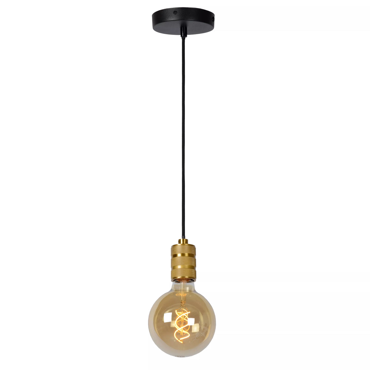 JOVA - Pendant light - Ø 12 cm - 1xE27 - Matt Gold / Brass - LUCIDE