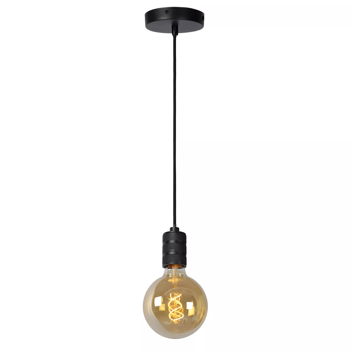 JOVA - Pendant light - Ø 10 cm - 1xE27 - Black - LUCIDE