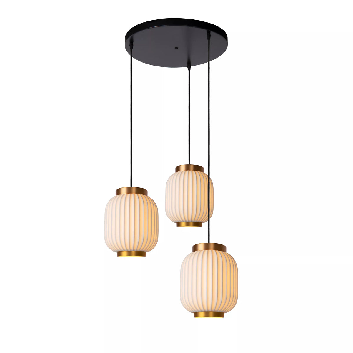 GOSSE - Pendant light - 3xE27 - White - LUCIDE