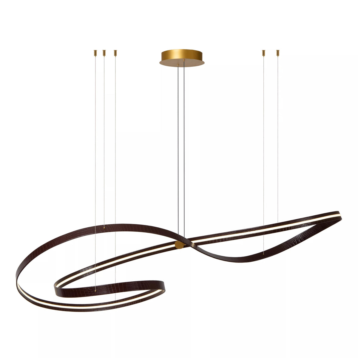 SLALOM - Pendant light - LED Dim. - CCT - 1x80W 2200K/4000K - Coffee - Premium - LUCIDE
