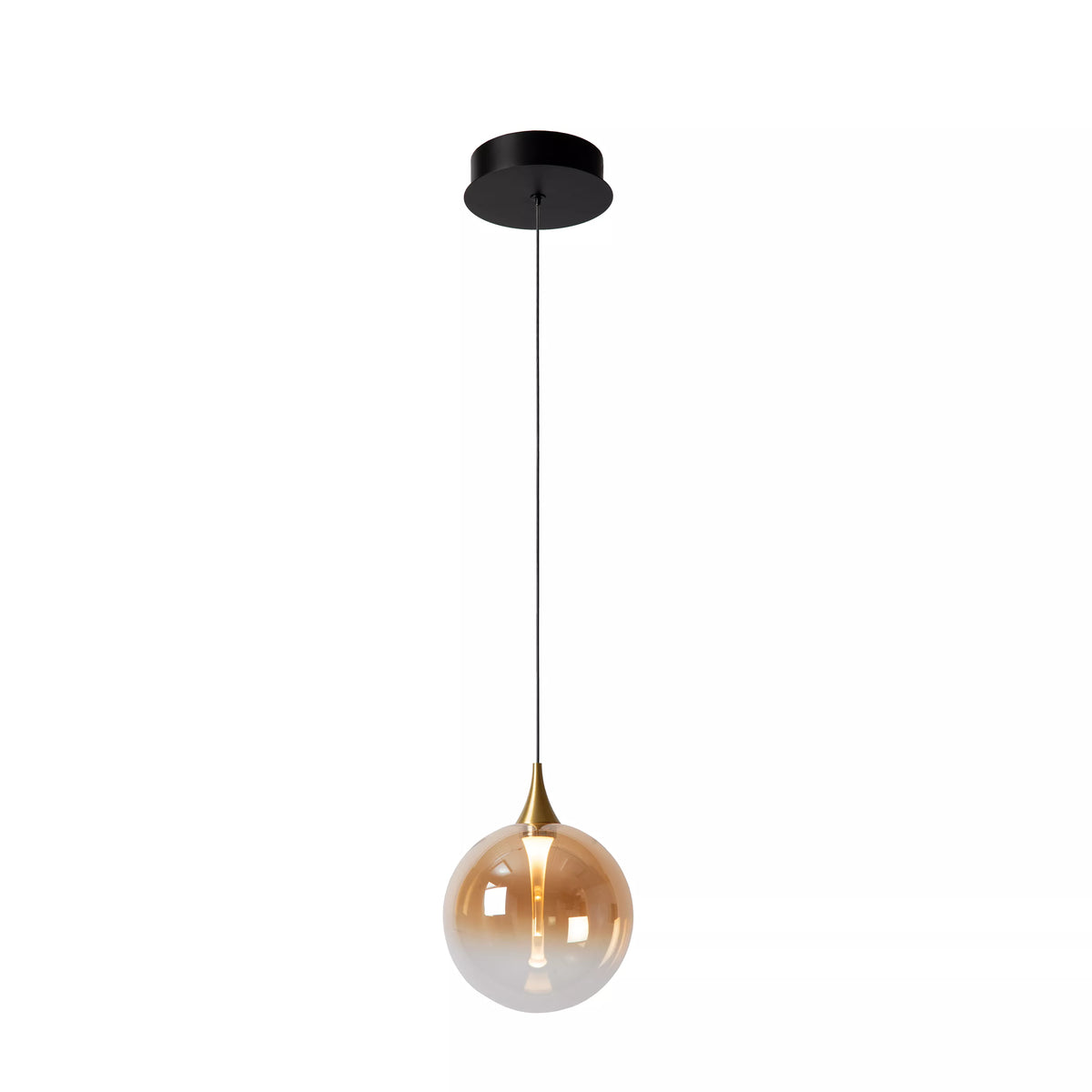 GISELA - Pendant light - Ø 16 cm - LED Dim. - 1x5W 2700K - Amber - Premium - LUCIDE
