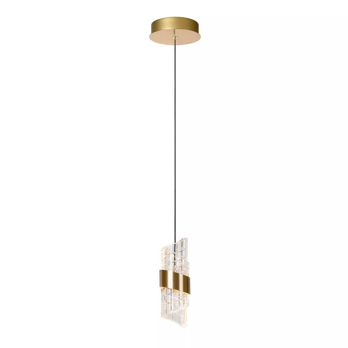 KLIGANDE - Pendant light - Ø 13 cm - LED - 1x9W 2700K - Matt Gold / Brass - LUCIDE