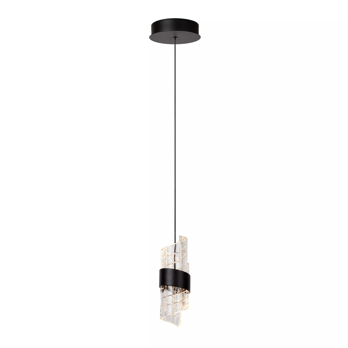 KLIGANDE - Pendant light - Ø 13 cm - LED - 1x9W 2700K - Black - LUCIDE