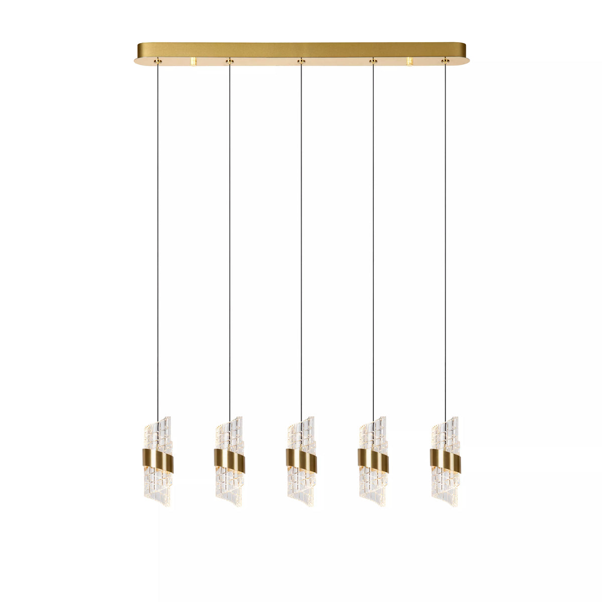KLIGANDE - Pendant light - LED Dim. - 5x7,8W 2700K - Matt Gold / Brass - LUCIDE