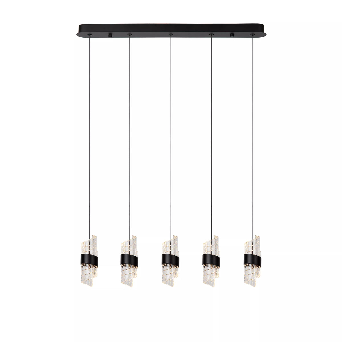 KLIGANDE - Pendant light - LED Dim. - 5x7,8W 2700K - Black - LUCIDE