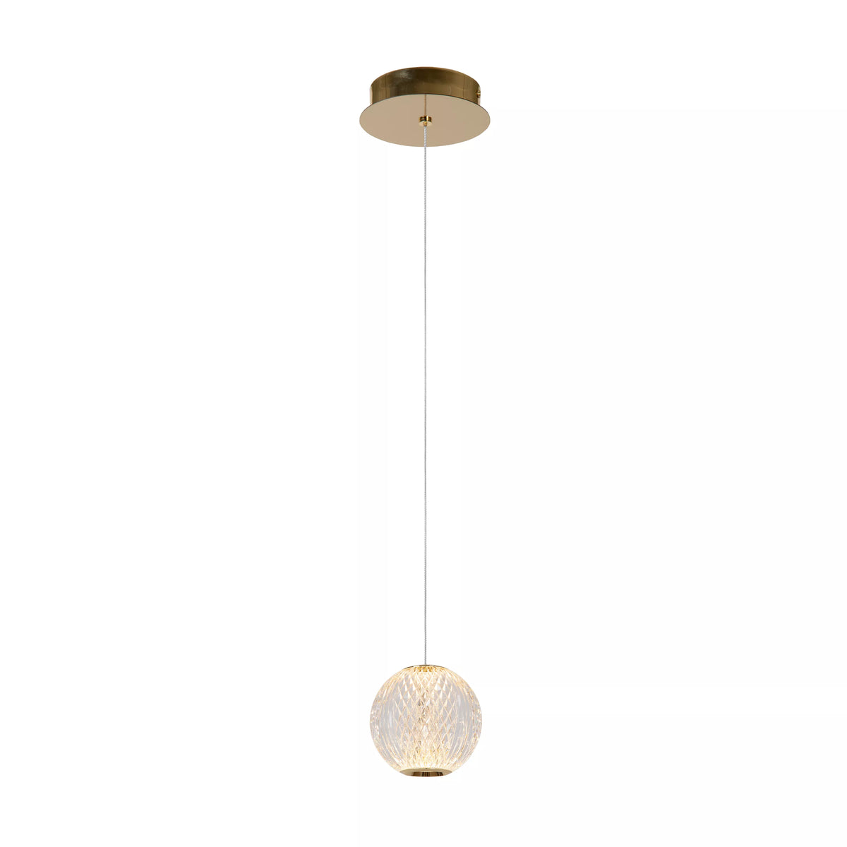 CINTRA - Pendant light - Ø 14 cm - LED - 1x5,7W 2700K - Transparant - LUCIDE