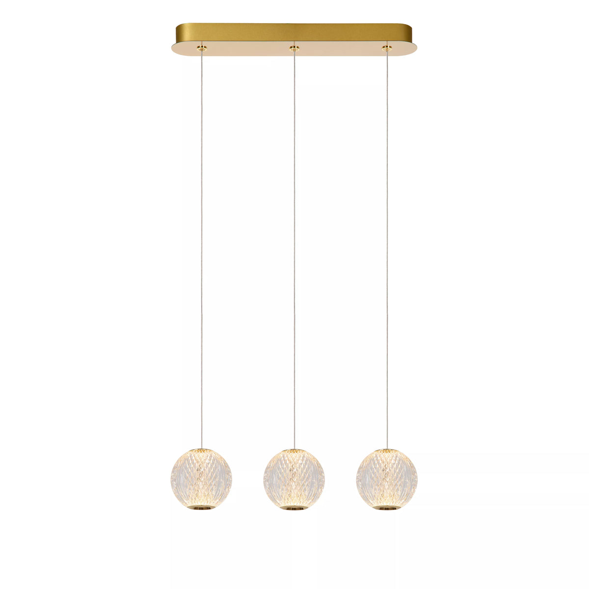 CINTRA - Pendant light - LED Dim. - 3x4,7W 2700K - Transparant - LUCIDE