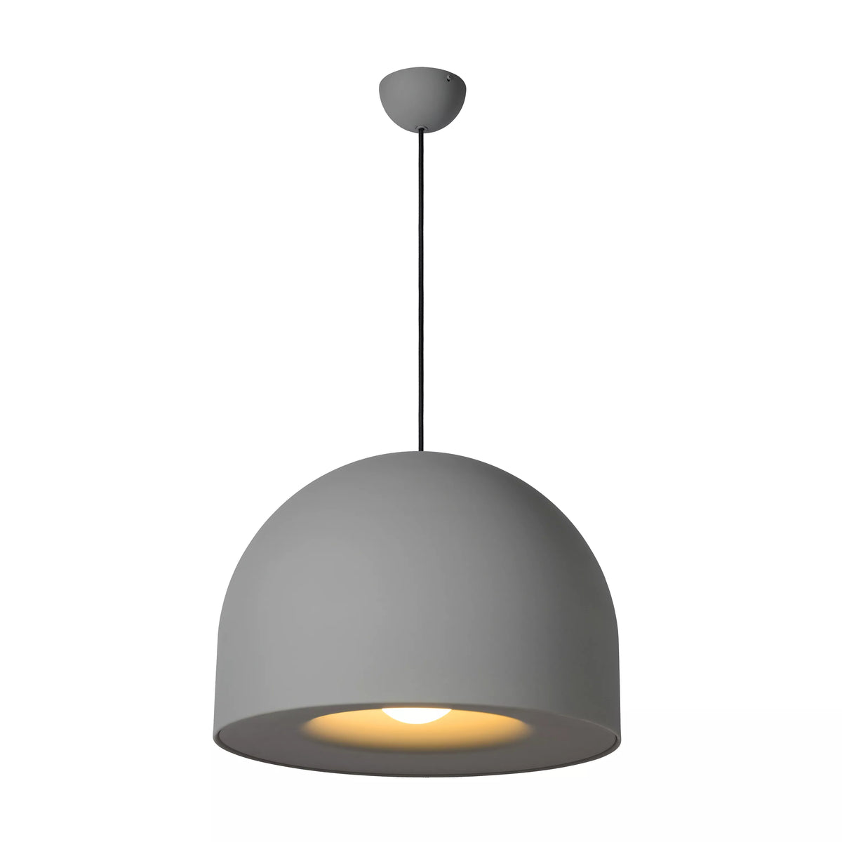 AKRON - Pendant light - Ø 50 cm - 1xE27 - Suitable for double-height spaces and high ceiling - Grey - Premium - LUCIDE