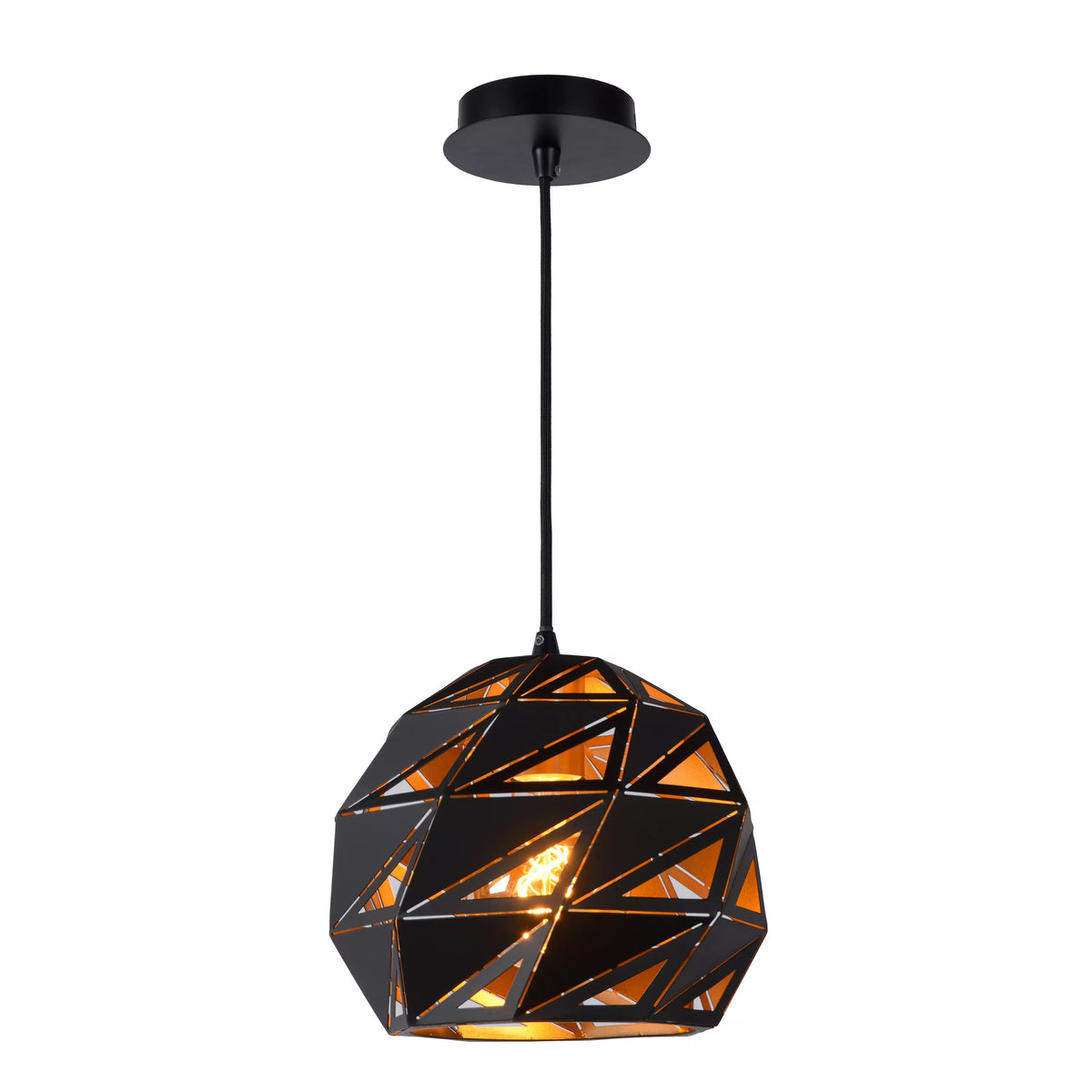 MALUNGA - Pendant light - Ø 25 cm - 1xE27 - Black - LUCIDE
