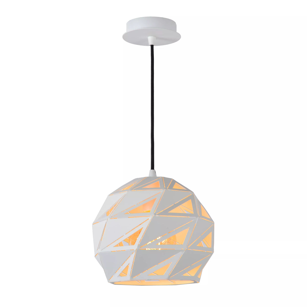 MALUNGA - Pendant light - Ø 25 cm - 1xE27 - White - LUCIDE