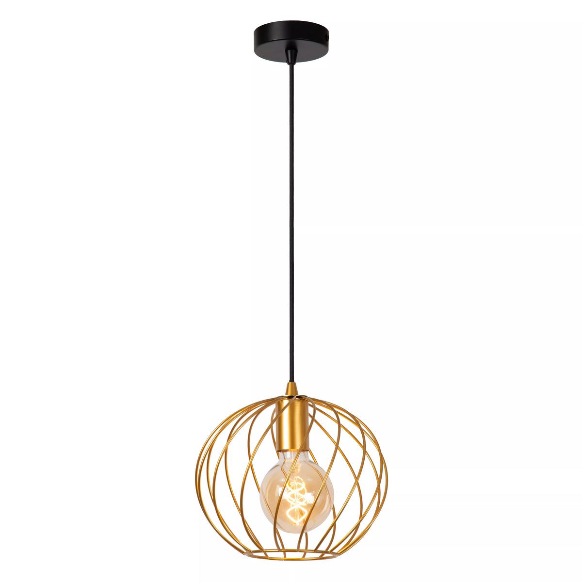 DANZA - Pendant light - Ø 25 cm - 1xE27 - Matt Gold / Brass - LUCIDE