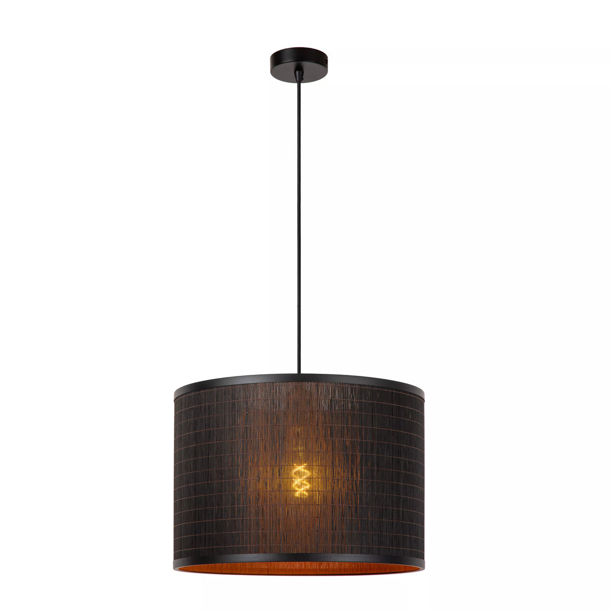 TAGALOG - Pendant light - Ø 40 cm - 1xE27 - Black - LUCIDE