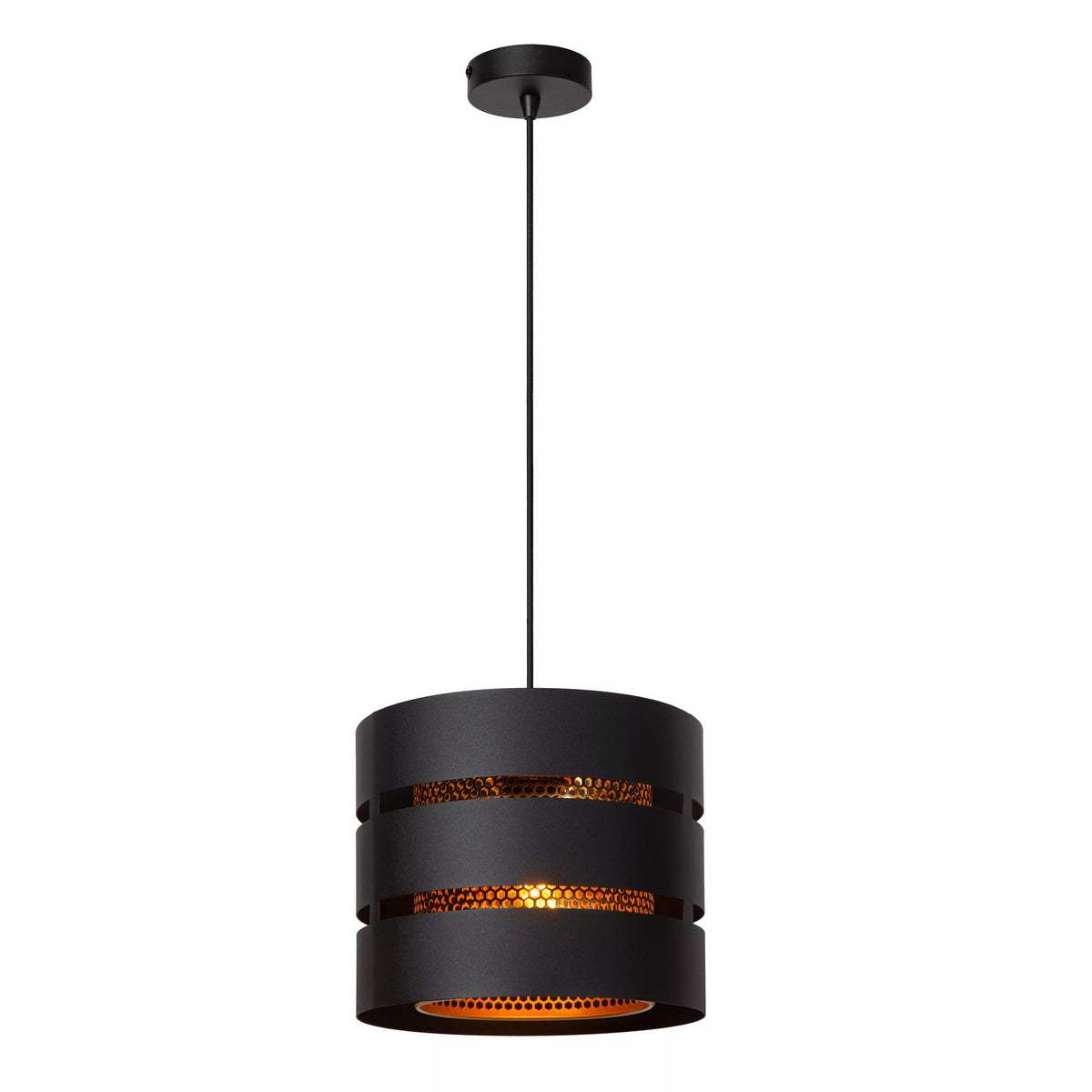 ROSAS - Pendant light - Ø 26 cm - 1xE27 - Black - LUCIDE