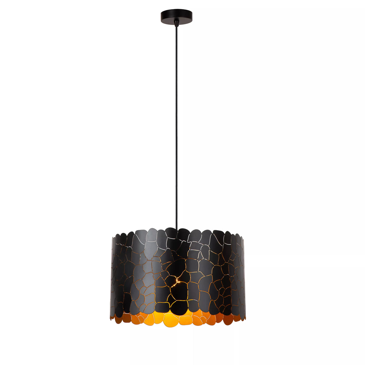 ALMELO - Pendant light - Ø 40 cm - 1xE27 - Black - LUCIDE