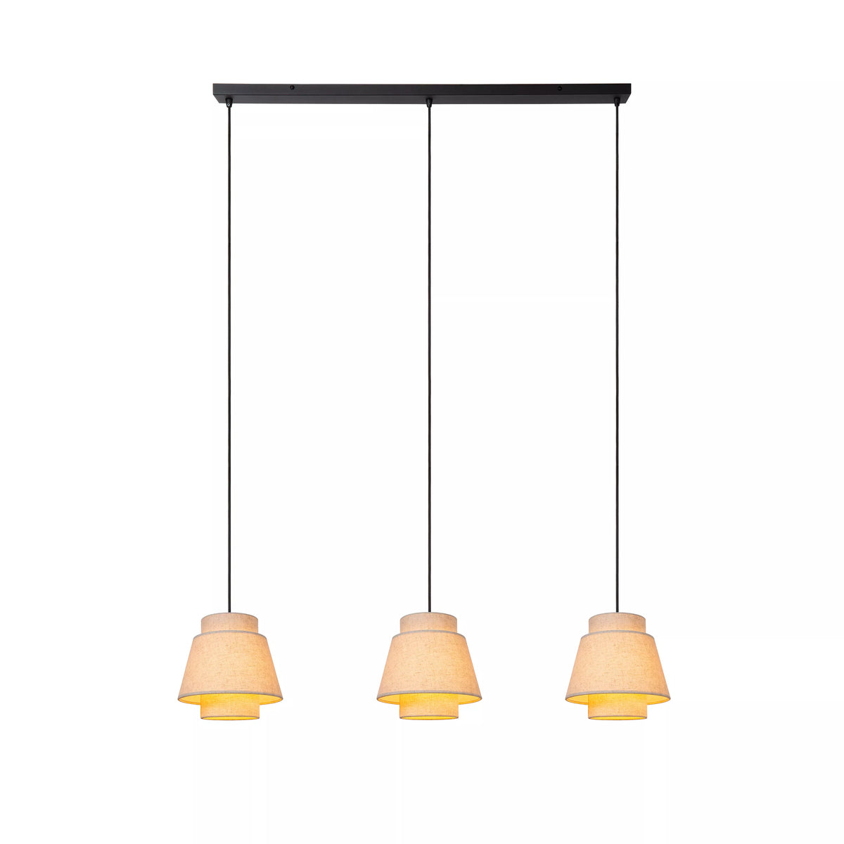 TRIBUTE - Pendant light - 3xE27 - Cream - LUCIDE