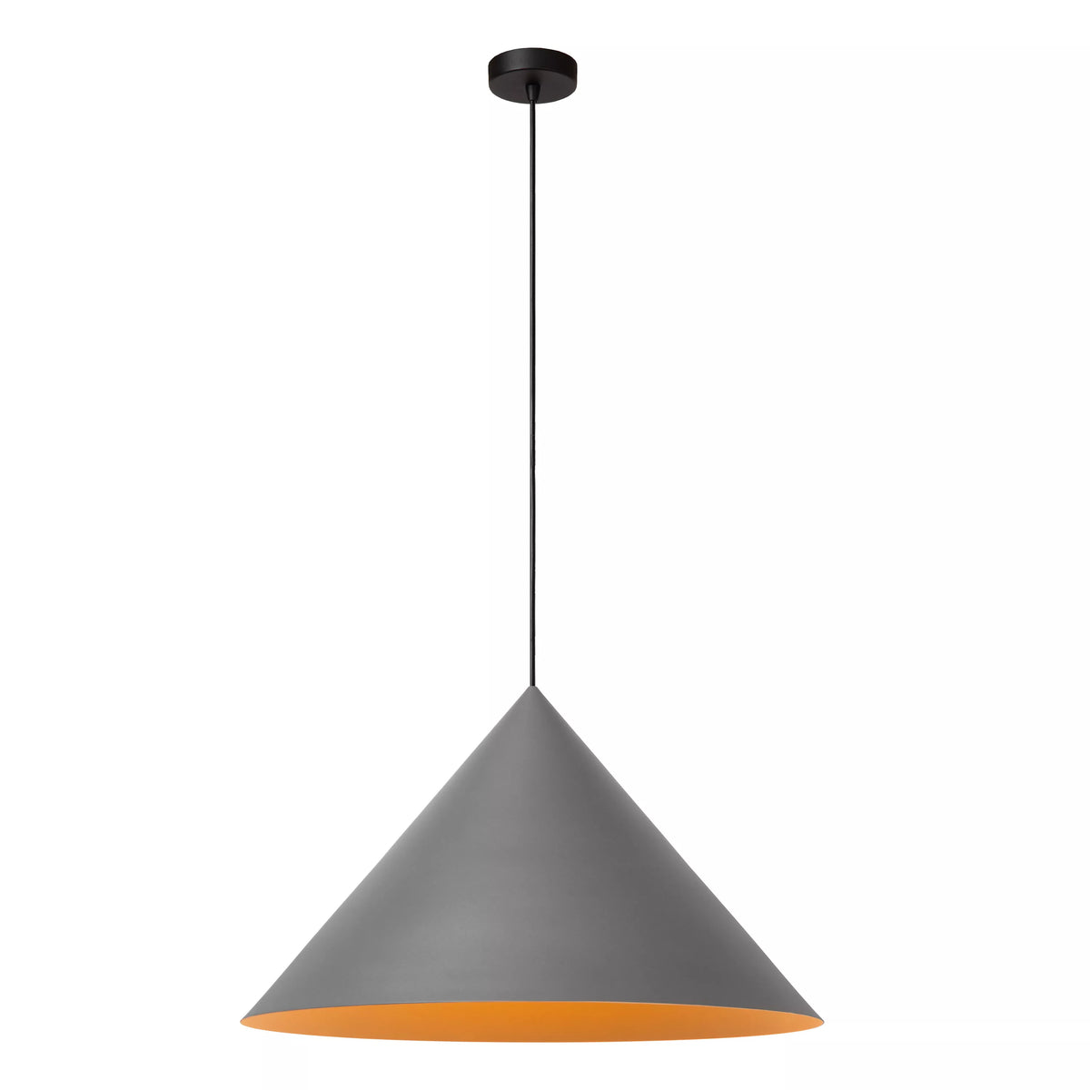 SPITZE - Pendant light - Ø 60 cm - 1xE27 - Grey - Vibes - LUCIDE
