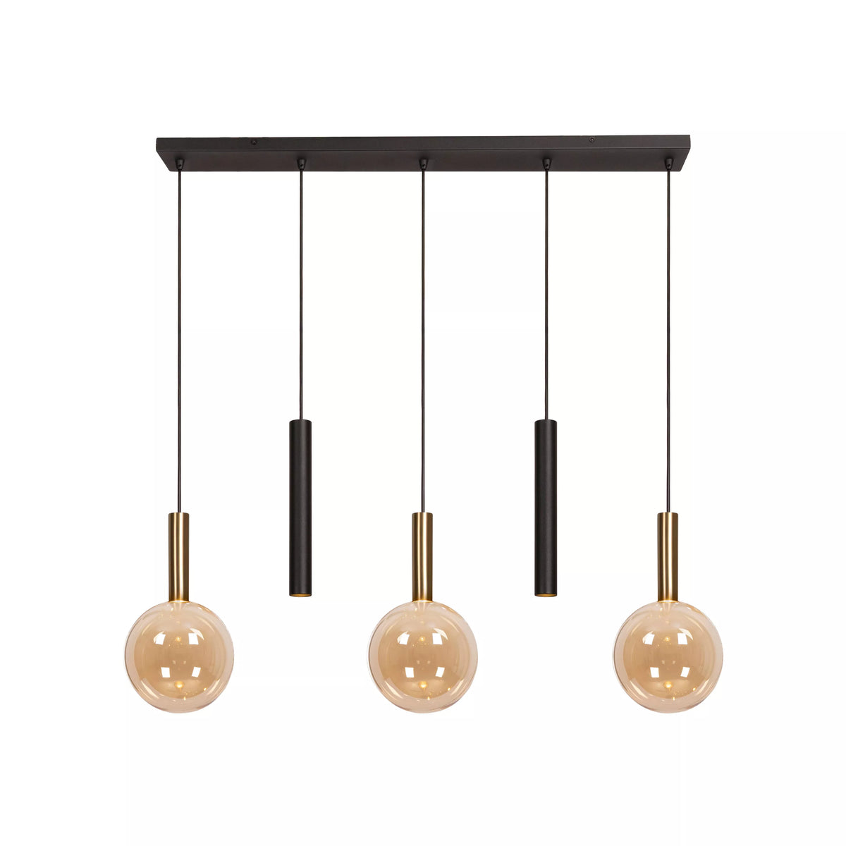 JOSIANE - Pendant light - 3xG9 - Black - Vibes - LUCIDE