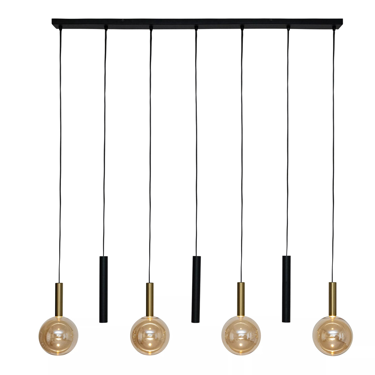 JOSIANE - Pendant light - 4xG9 - Black - Vibes - LUCIDE