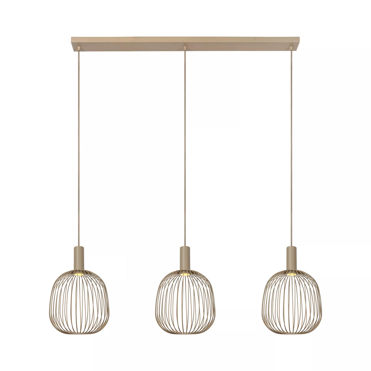 ESTEREL - Pendant light - 3xGU10 (MR11) - Taupe - Essential - LUCIDE