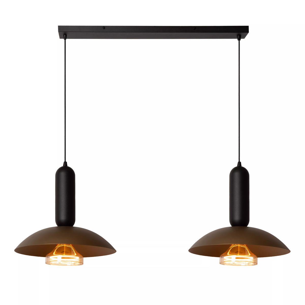 GRANTHAM - Pendant light - 2xE27 - Coffee - Essential - LUCIDE