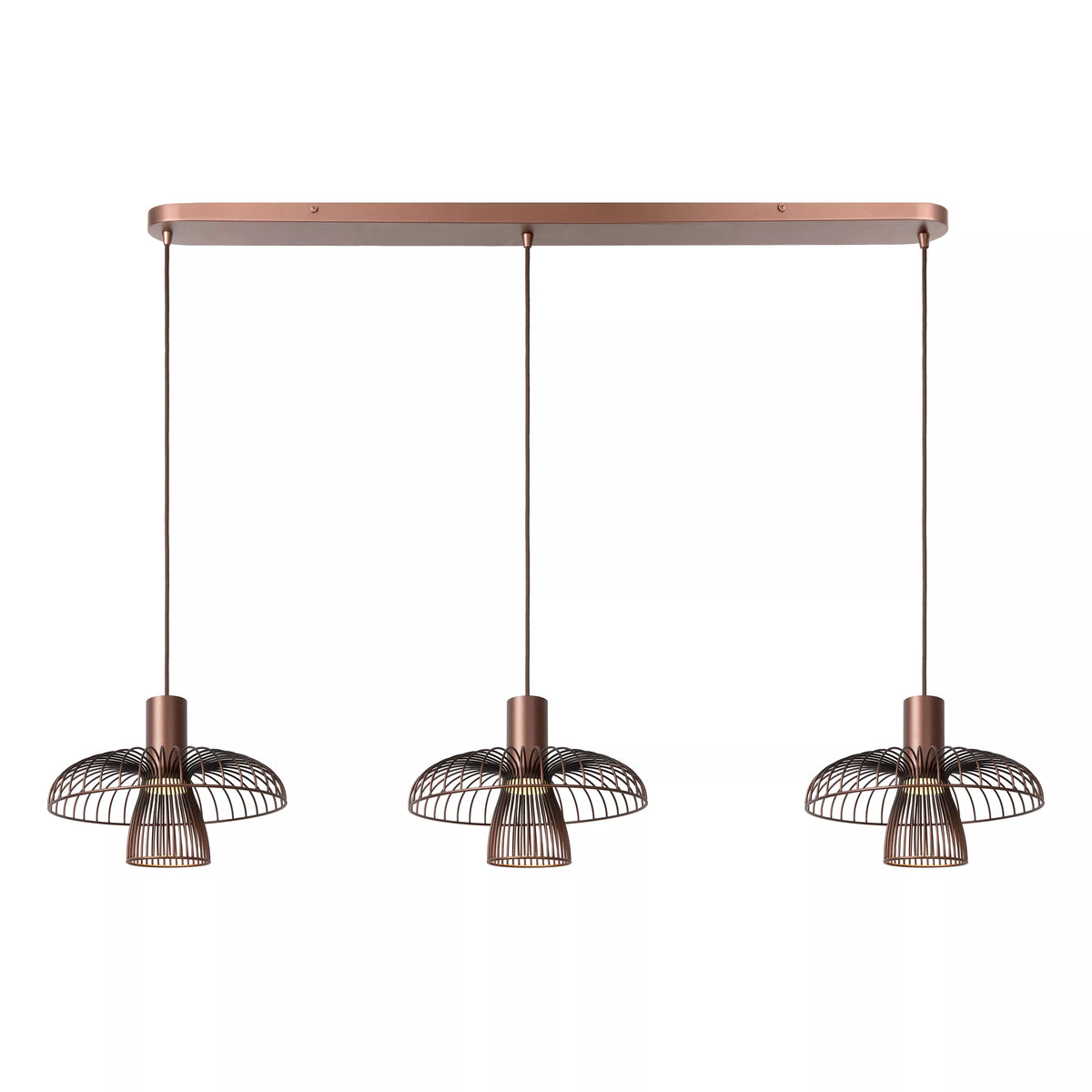 NIGELLA - Pendant light - 3xGU10 (MR16) - Coffee - Essential - LUCIDE