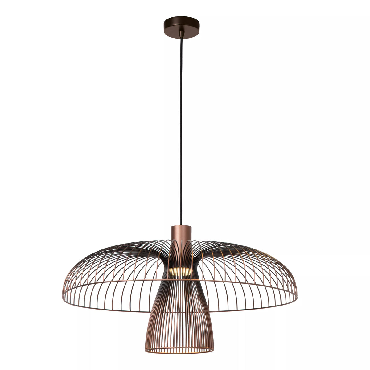 NIGELLA - Pendant light - Ø 60 cm - 1xGU10 (MR16) - Coffee - Essential - LUCIDE