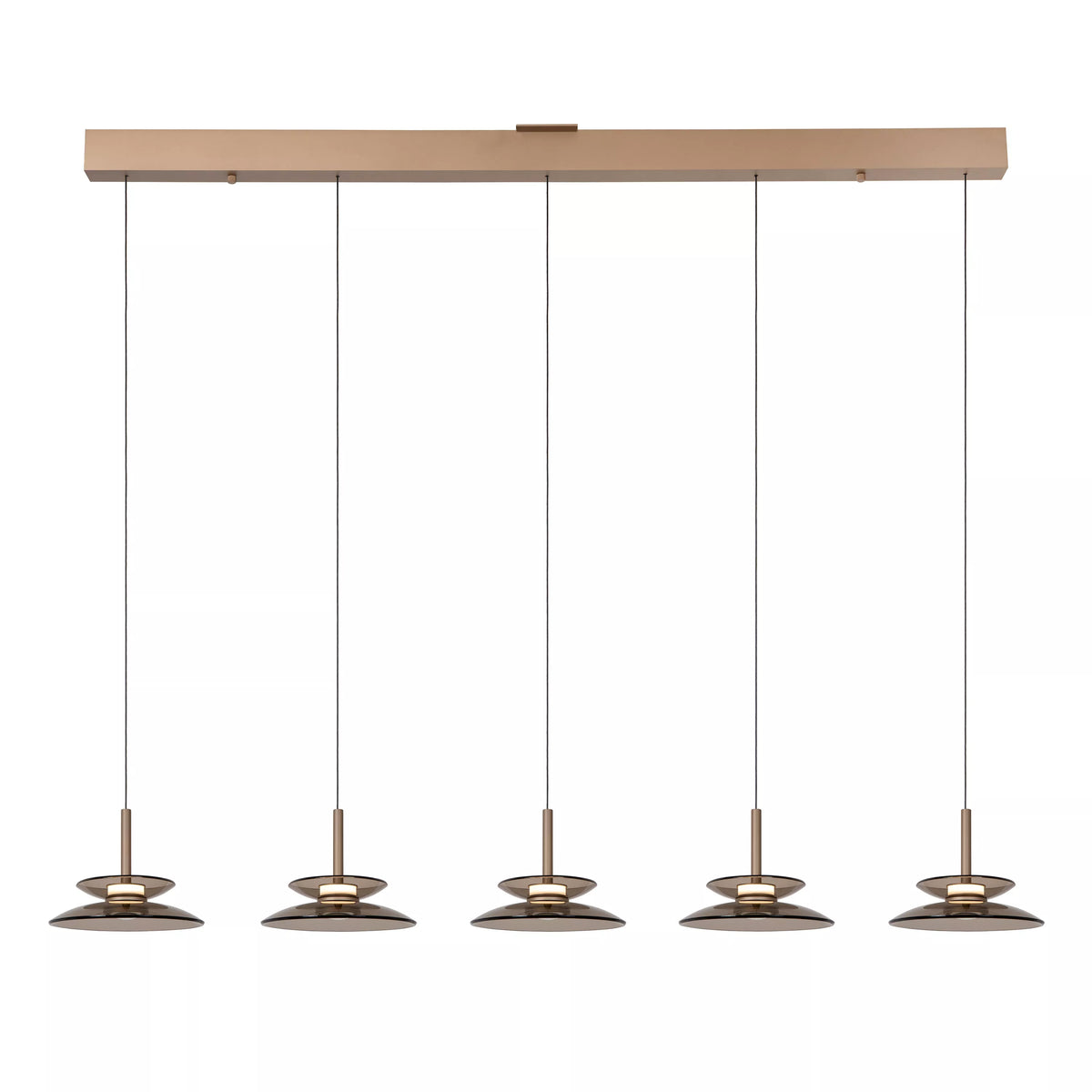 SANTIAGO - Pendant light - LED Dim. - CCT - 5x10W 2700K/4000K - Amber - Premium - LUCIDE
