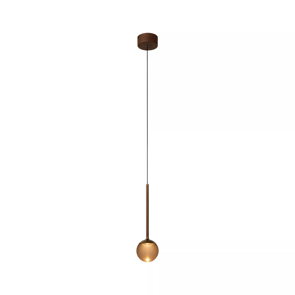 CALINA - Pendant light - Ø 9,9 cm - LED Dim. - CCT - 1x7W 2200K/3300K - With replaceable LED module - Coffee - Premium - LUCIDE