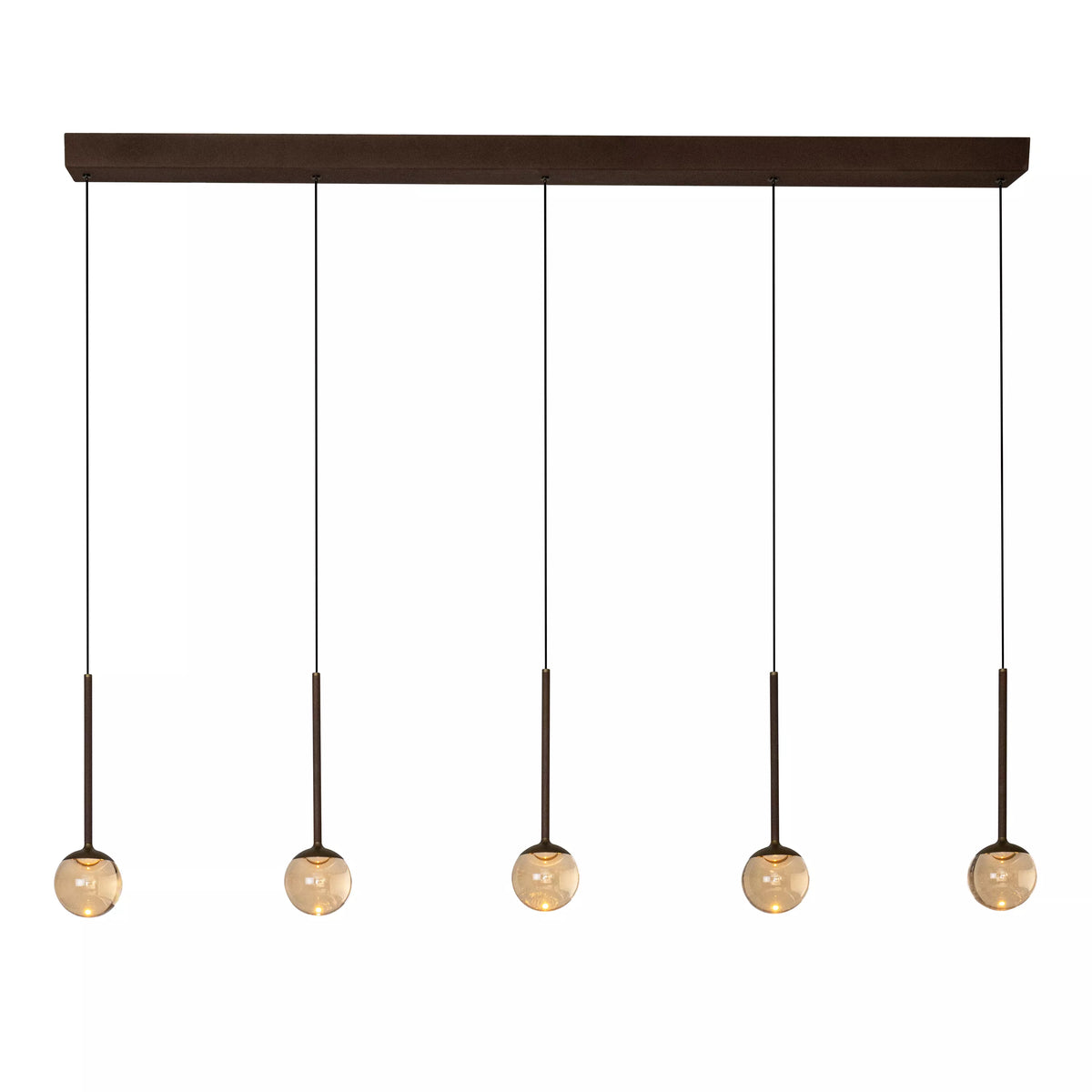CALINA - Pendant light - LED Dim. - CCT - 5x8,2W 2200K/3300K - With replaceable LED module - Coffee - Premium - LUCIDE