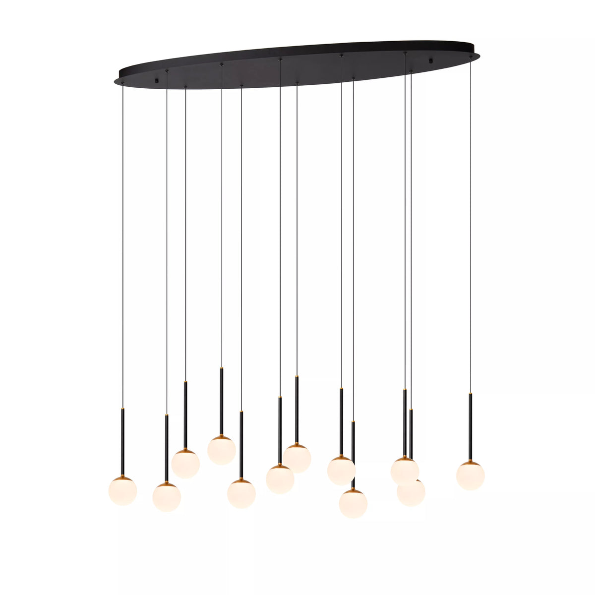 CALINA - Pendant light - LED Dim. - CCT - 12x7W 2200K/3300K - With replaceable LED module - Black - Premium - LUCIDE