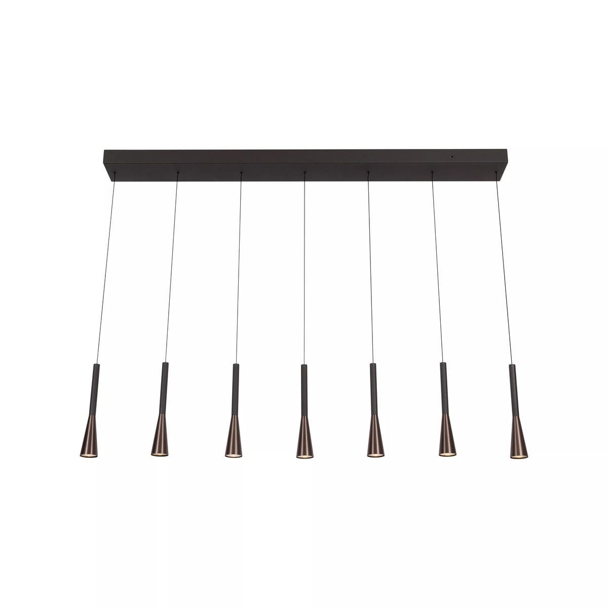JOAKIM - Pendant light - LED Dim. - CCT - 7x6,2W 2700K/4000K - With replaceable LED module - Coffee - Premium - LUCIDE
