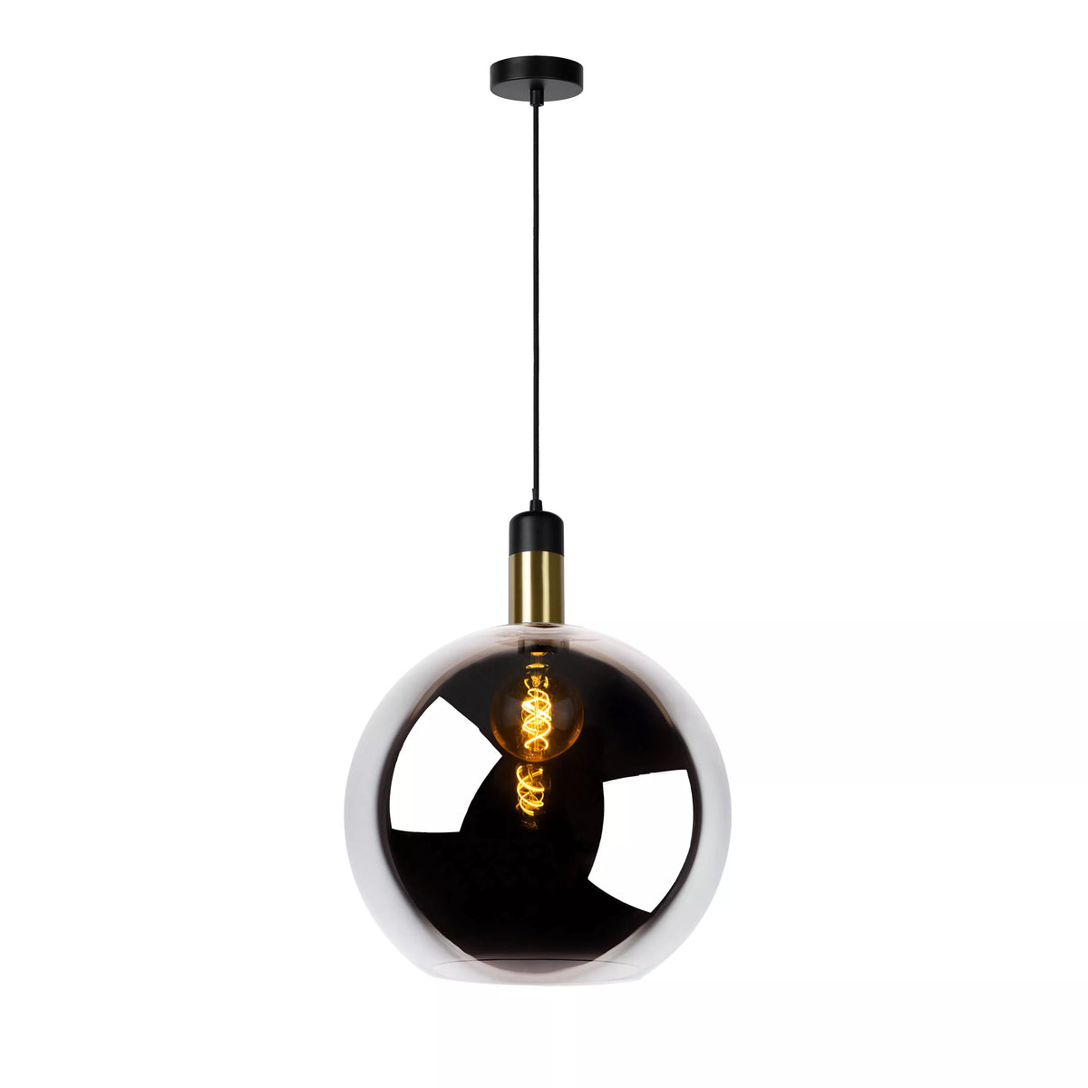 JULIUS - Pendant light - Ø 40 cm - 1xE27 - Smoke Grey - LUCIDE