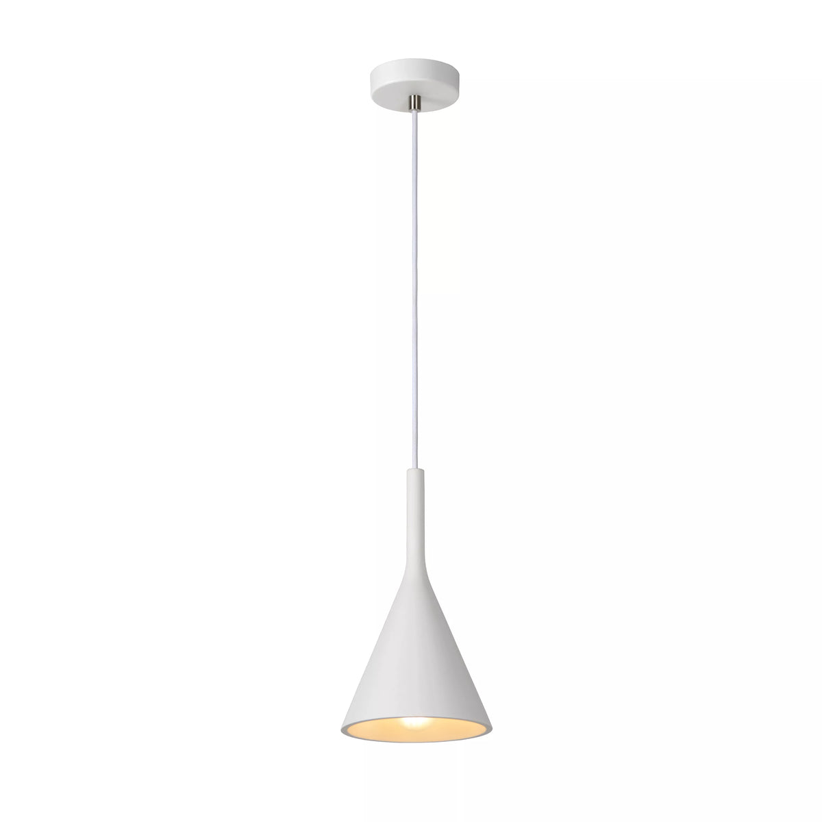GIPSY - Pendant light - Ø 16,5 cm - 1xE27 - White - LUCIDE