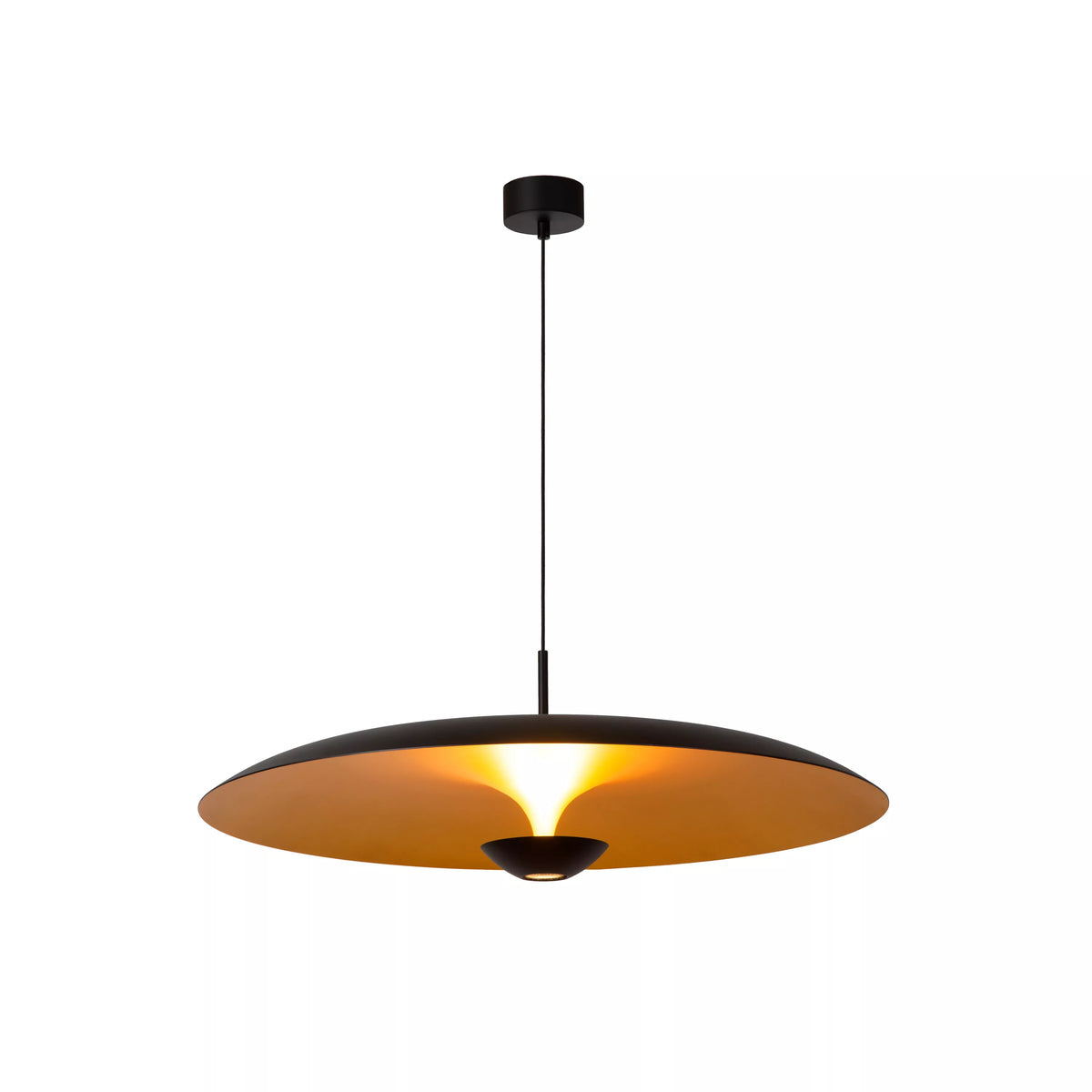 KENNETH - Pendant light - Ø 80 cm - LED Dim. - 1x22W 2700K - Black - Premium - LUCIDE