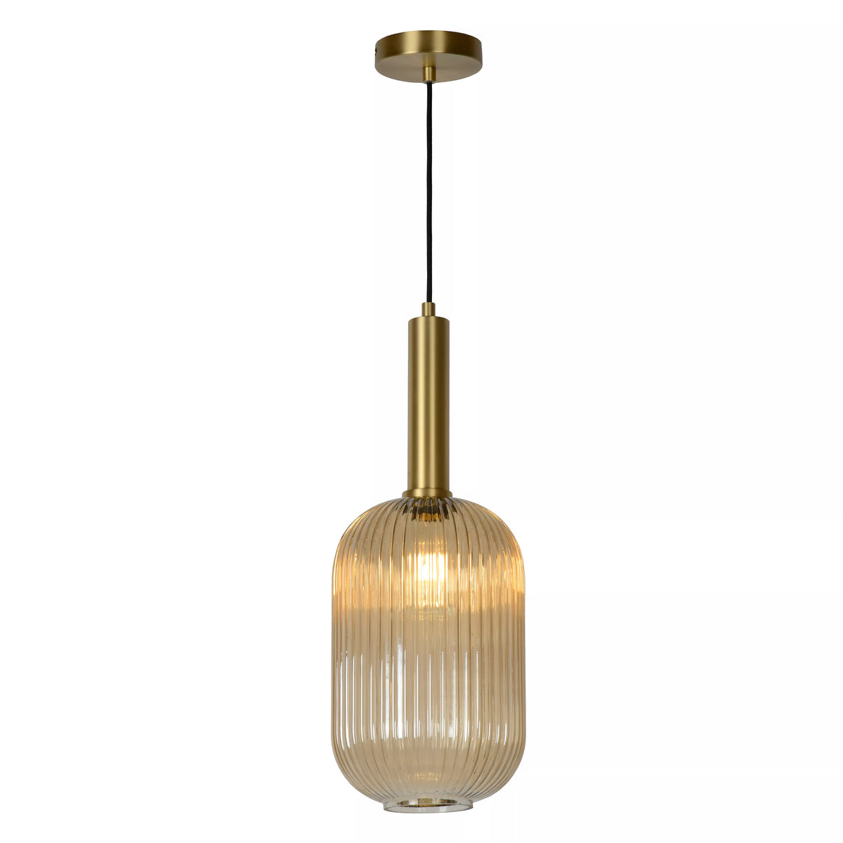 MALOTO - Pendant light - Ø 20 cm - 1xE27 - Amber - LUCIDE