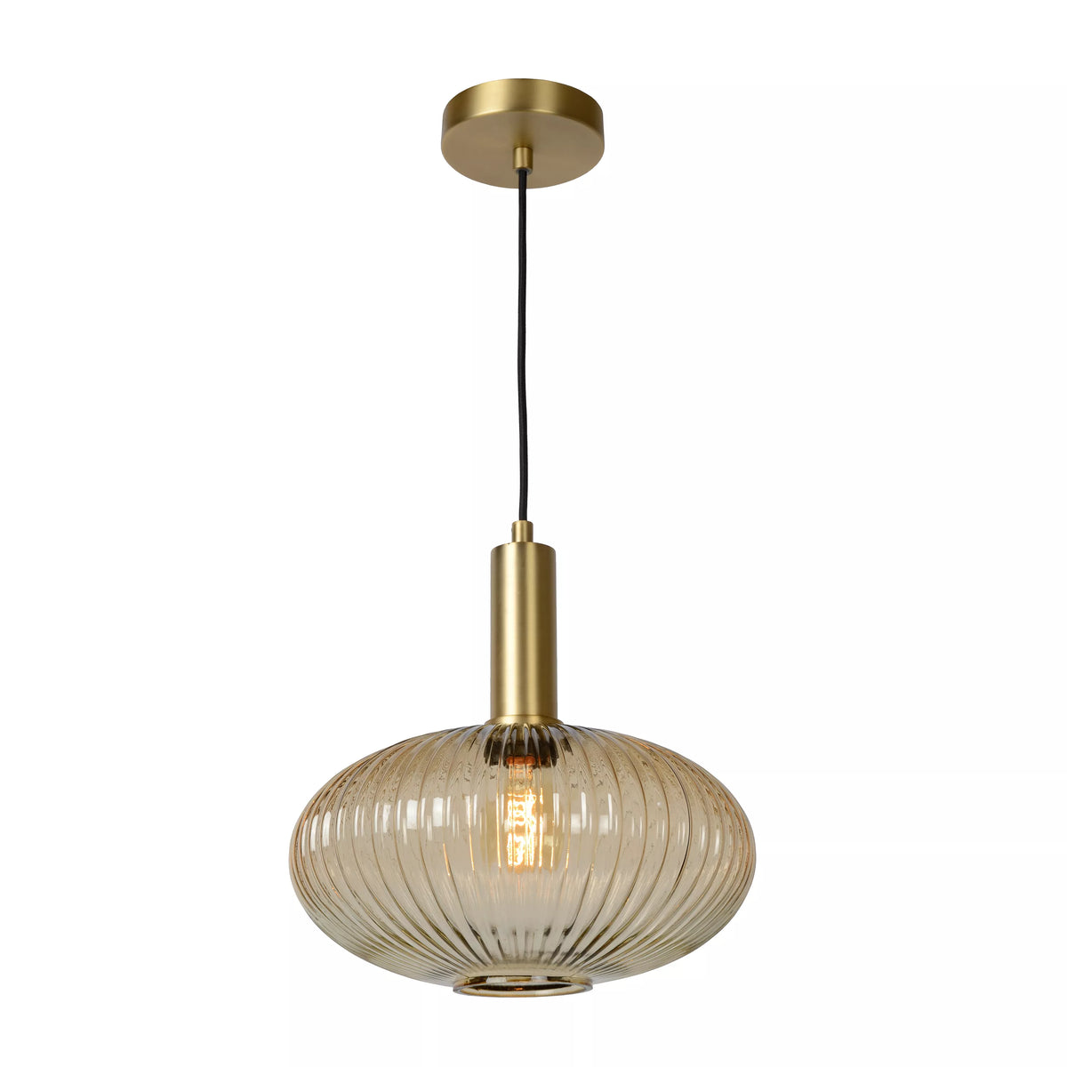 MALOTO - Pendant light - Ø 30 cm - 1xE27 - Amber - LUCIDE