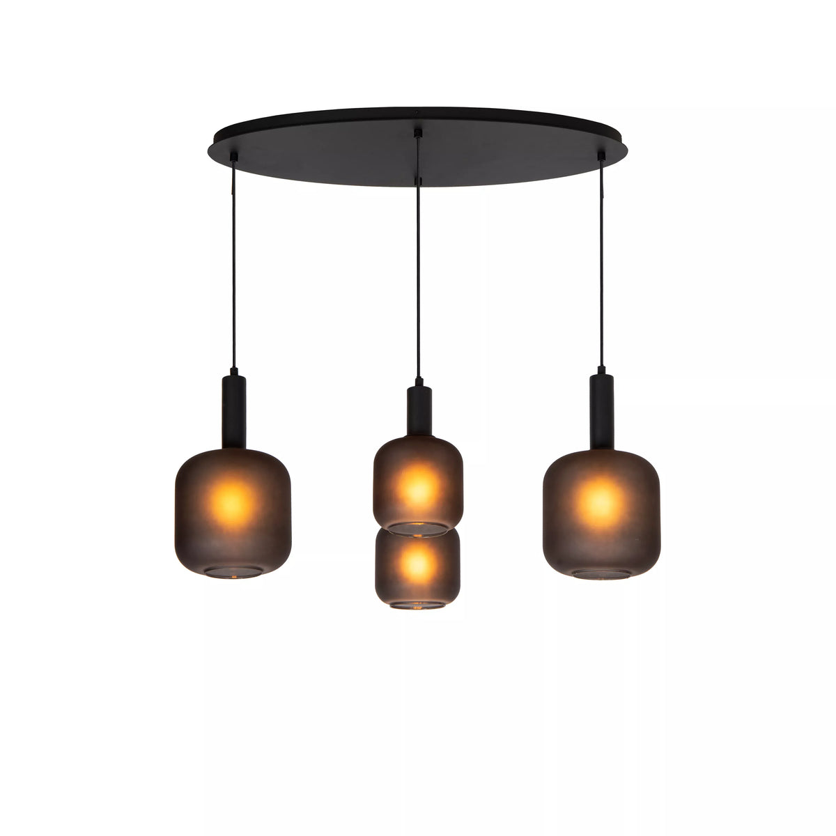 ELOISE - Pendant light - 4xE27 - Black - LUCIDE