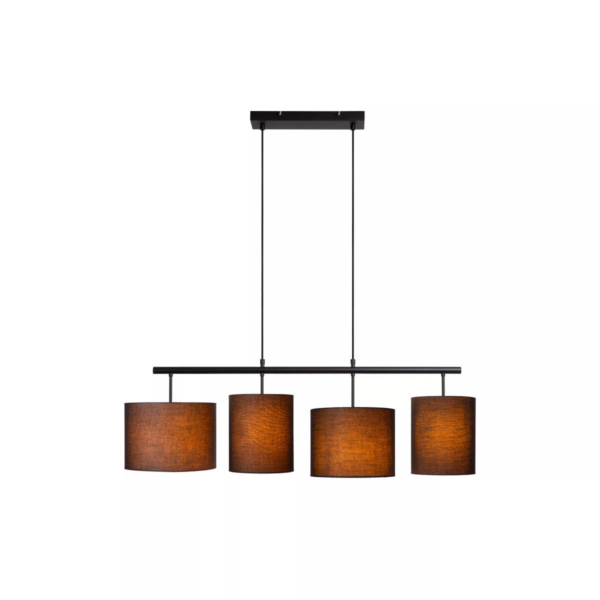 MAYA - Pendant light - 4xE27 - Black - LUCIDE