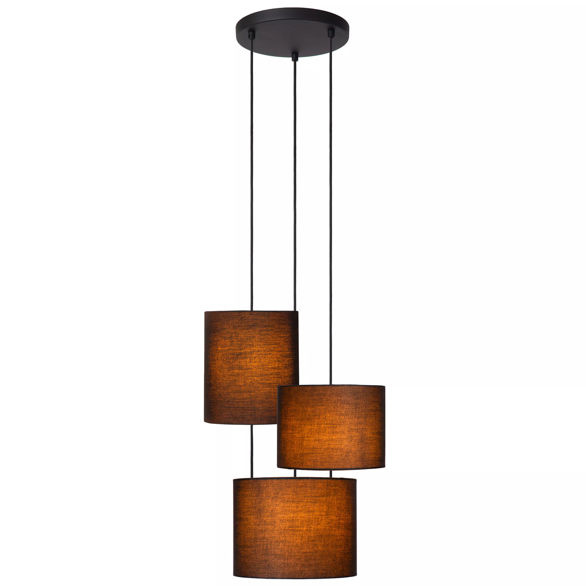 MAYA - Pendant light - Ø 46 cm - 3xE27 - Black - LUCIDE