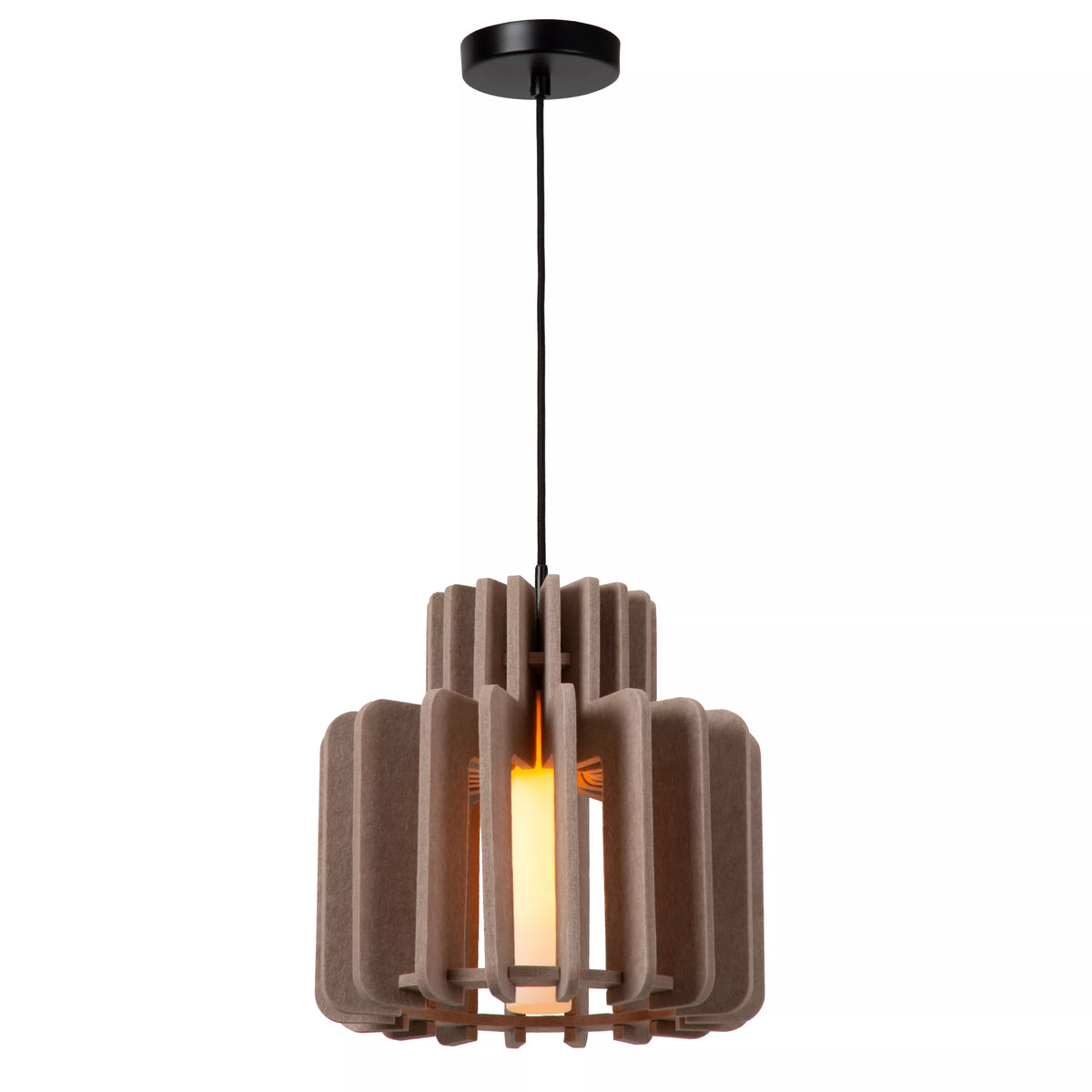 ROLLO - Pendant light - 1xE27 - Taupe - LUCIDE