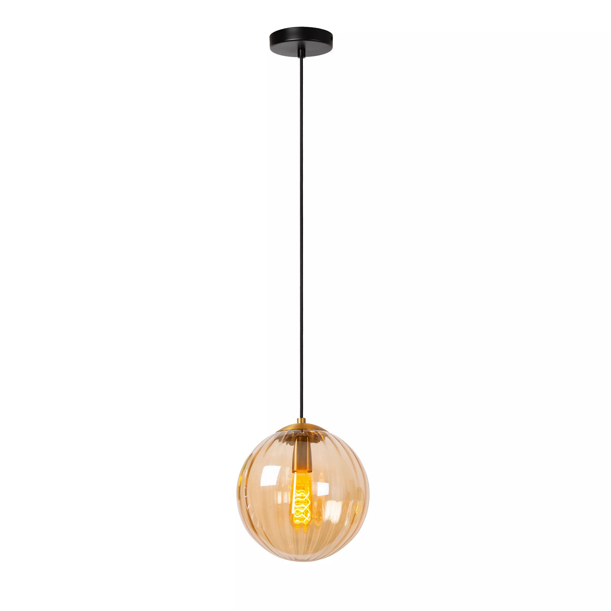 MONSARAZ - Pendant light - Ø 25 cm - 1xE27 - Amber - LUCIDE
