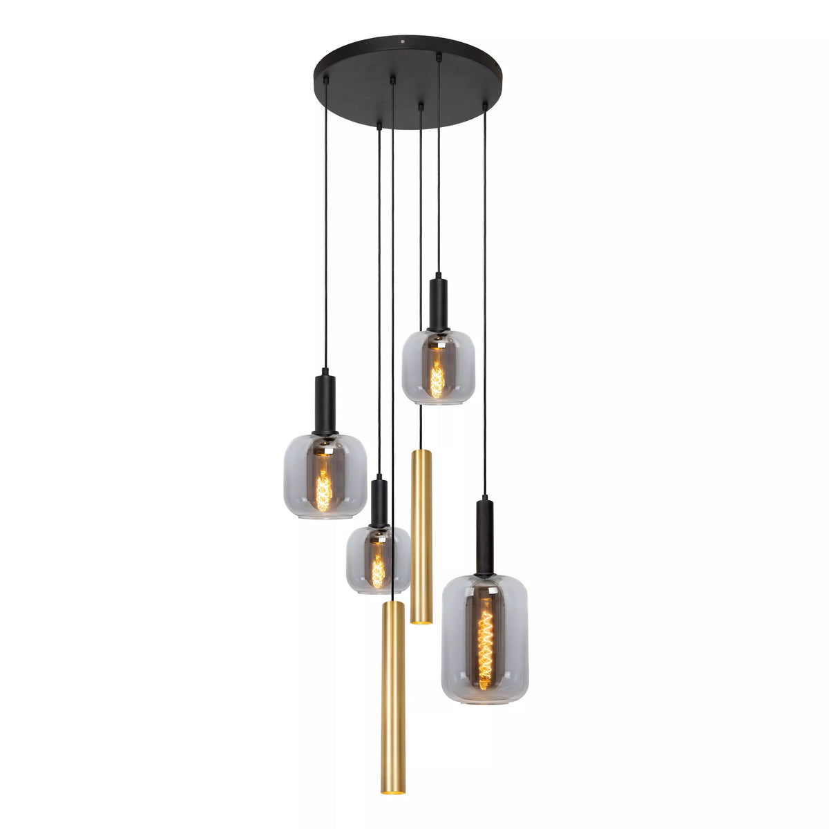 JOANET - Pendant light - Ø 65 cm - 3xE27 - Brass - LUCIDE