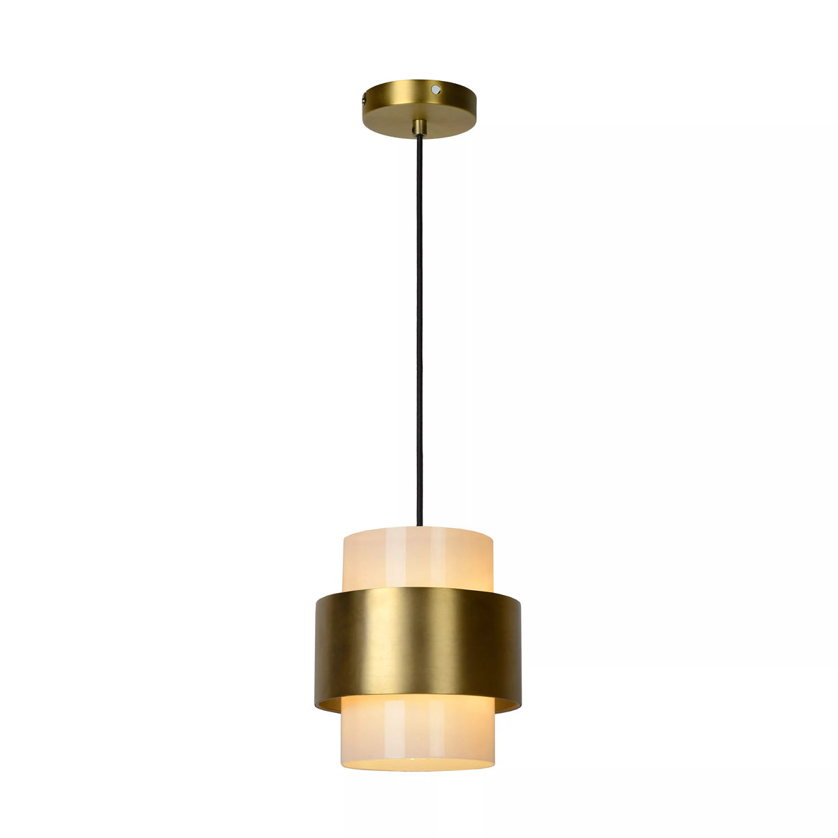 FIRMIN - Pendant light - Ø 20 cm - 1xE27 - Matt Gold / Brass - LUCIDE